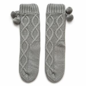 Muk Luks Gray Slipper Socks (Size 7-8)
